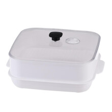Microwave Food Steamer with Vent Lid Single Layer Cooking Bowl Fridge Safe Easy to Use