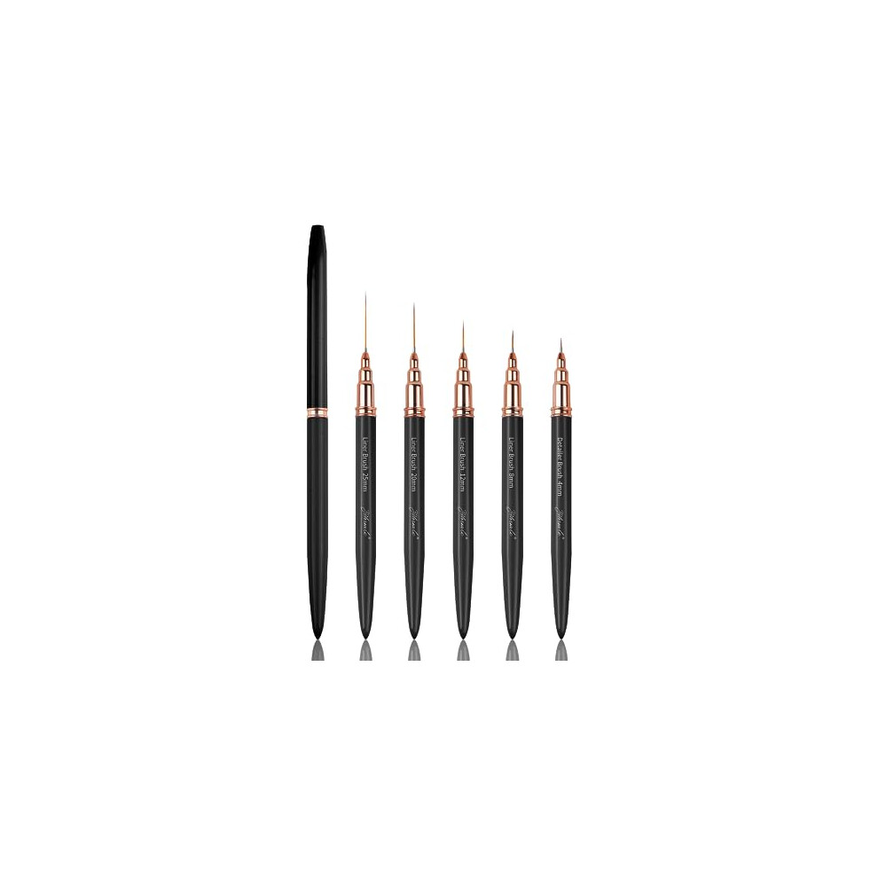 Black Nail Art Design Pen Set For Diy Manicure And Professional Salon Use Â