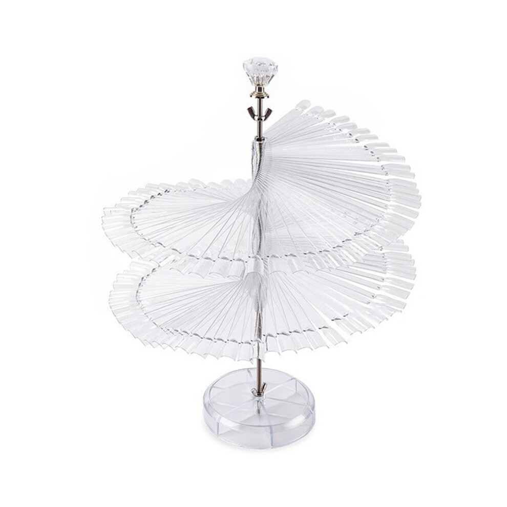 120 Nail Color Display Fan with 120Color Capacity, Clear UV Gel Polish Swatch Sticks for Salon