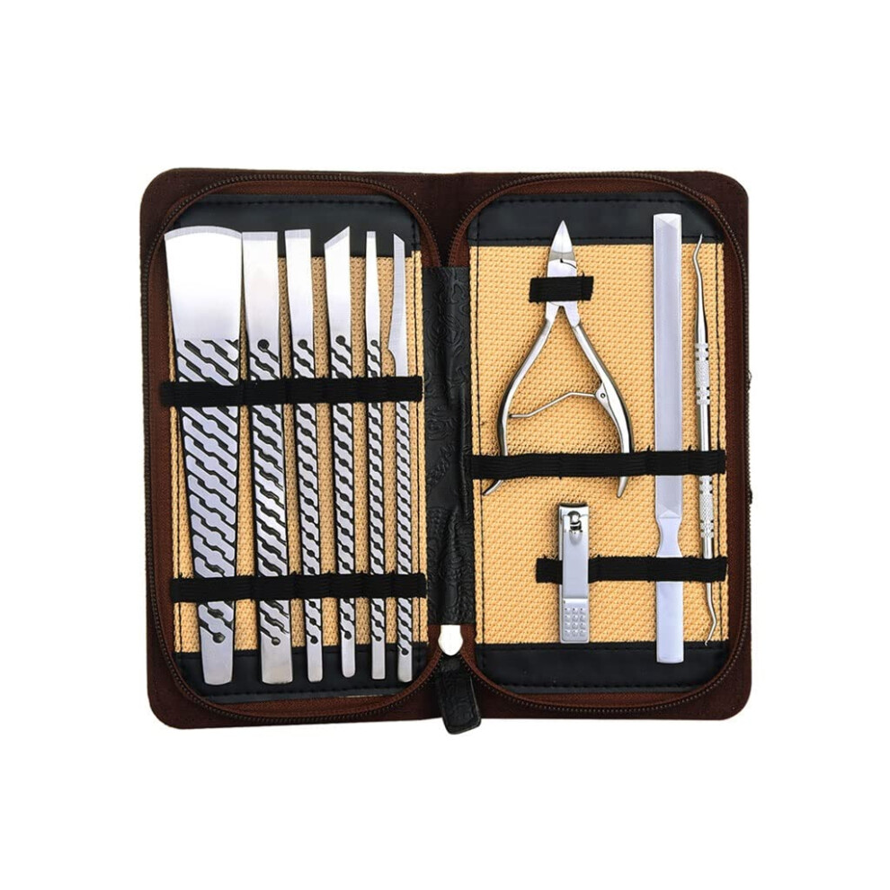 Nail Clippers Set 10Piece Manicure Pedicure Kit with Case Sharp Durable Blades for Travel