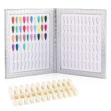 Nail Colour Display Book 240 Tips Gel Polish Color Chart with Waterproof Leather Cover for Salon
