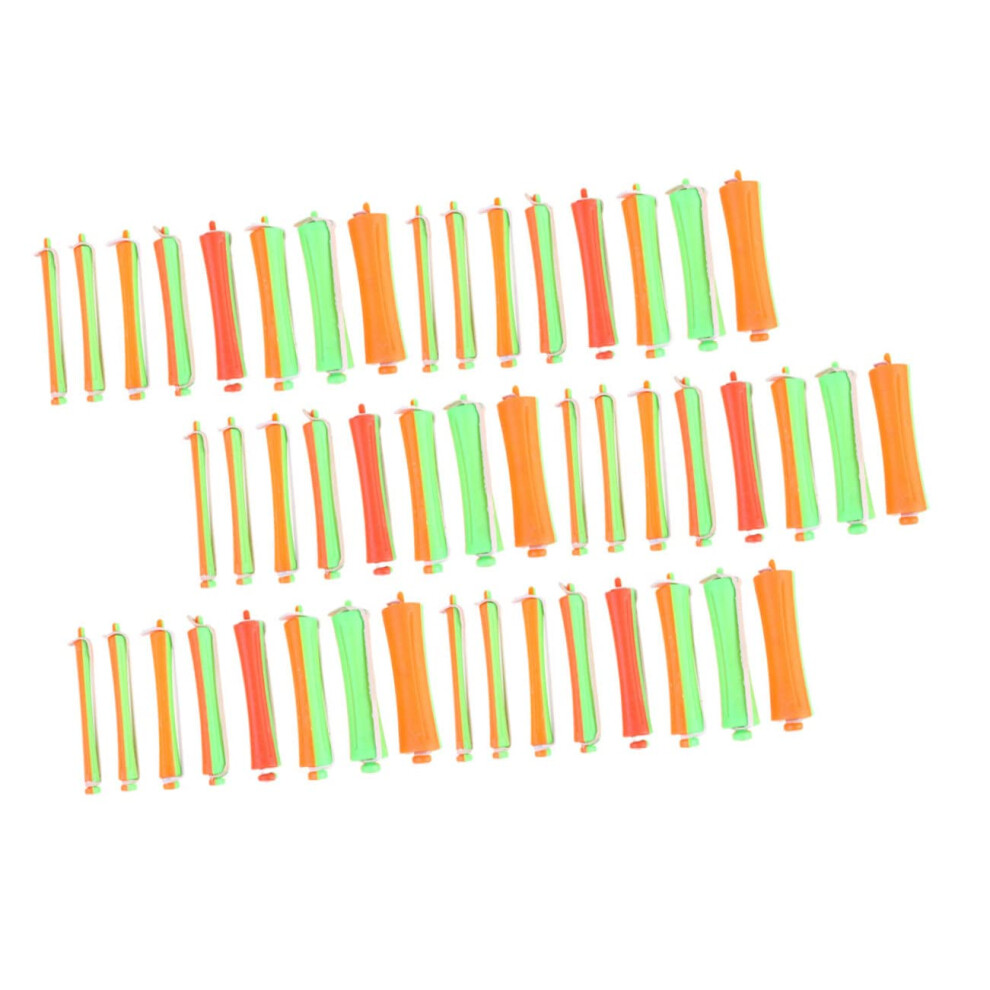 8pcs Cold Wave Perm Rods Set for Short Hair, Heat Curling Kit with Rubber Bands, Reusable