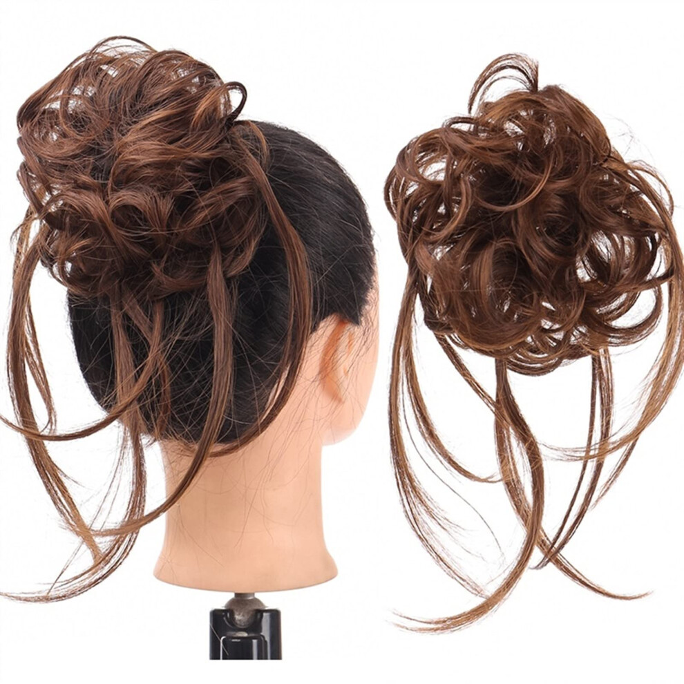 Synthetic Hair Bun Messy Chignon Hair Piece with Elastic Comb for Women Natural Volumizing Style