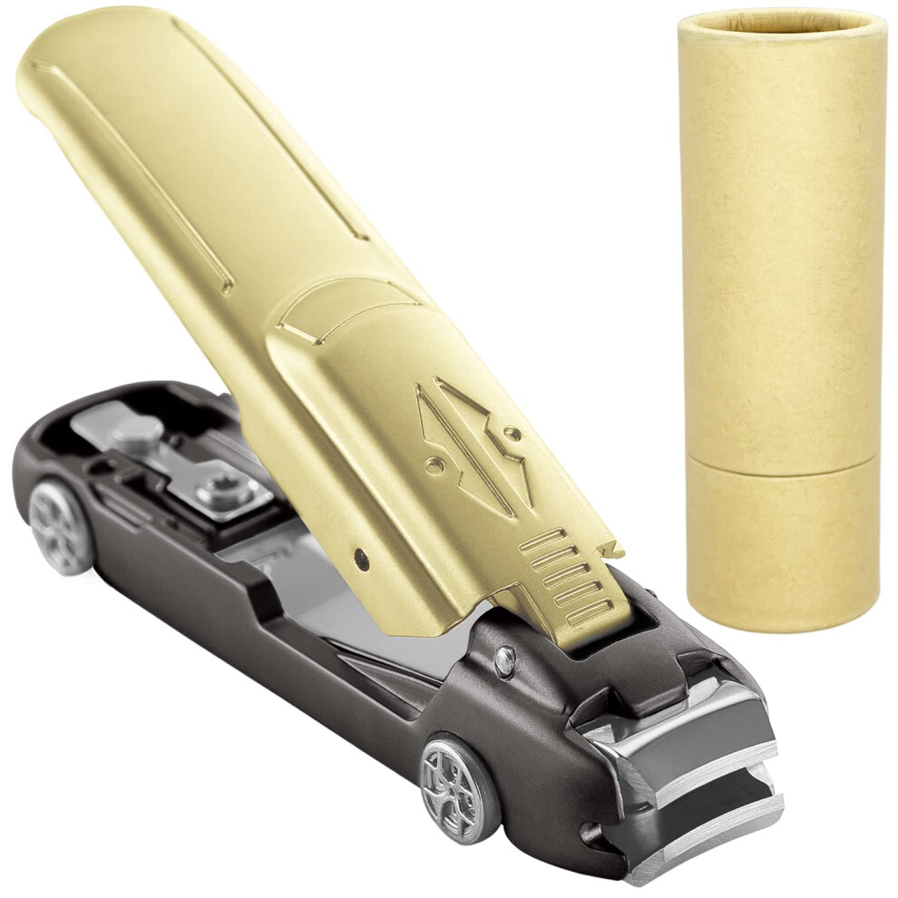 Nail Clippers with NoSplash Catcher, Sharp Curved Blade and Builtin File, Creative Car Design