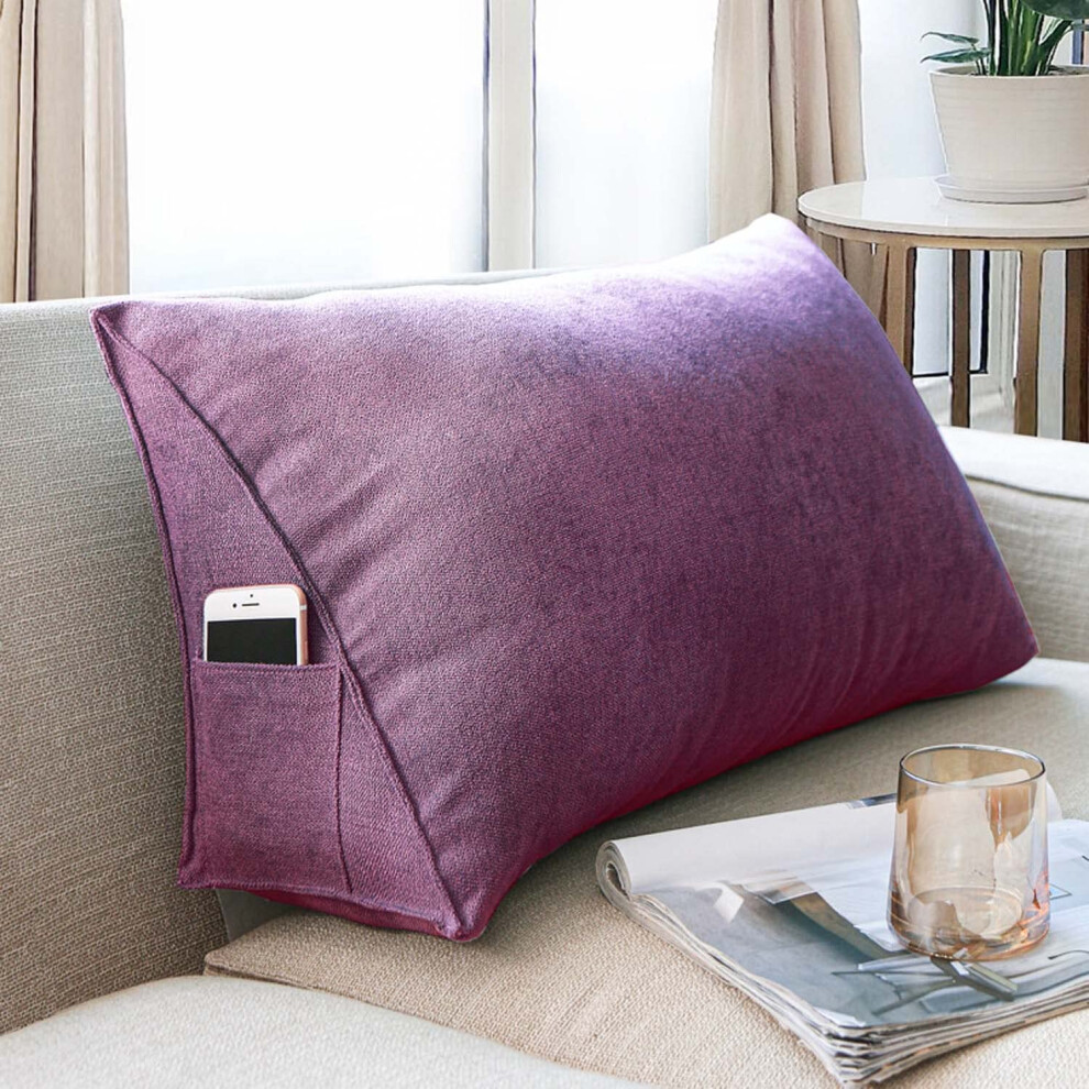 Wedge Pillow for Back Pain Relief, Ergonomic Lumbar Support Cushion with Removable Washable Cover