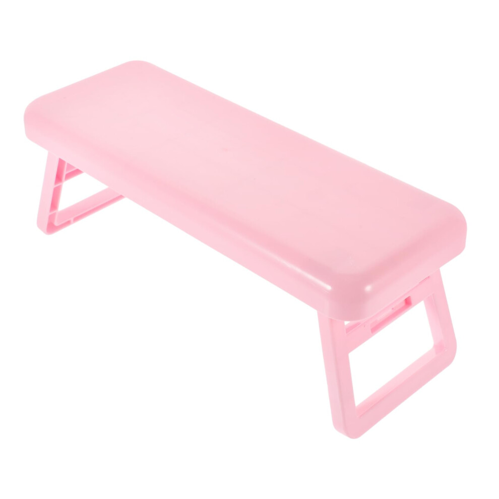 Pink Foldable Manicure Hand Rest Cushion With Comfortable Support And Nonslip Base For Salon And Home