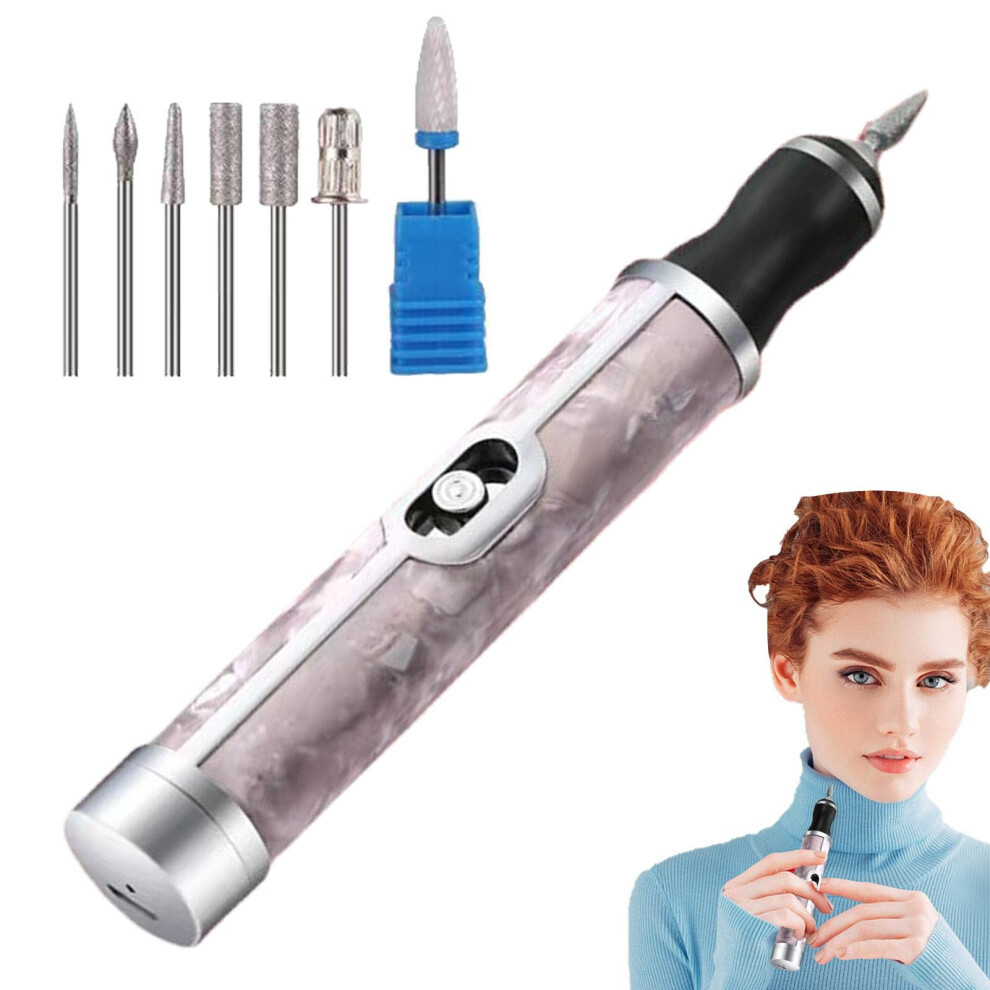Electric Nail Drill 20000 RPM Rechargeable Nail File Kit for Thick Toenails Manicure Pedicure