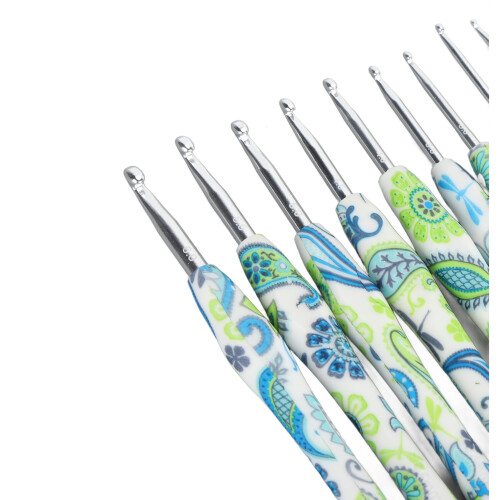 Multicolor 9-teiliges Häkelnadel-Set mit weichen TPR-Griffen & PU-Fall 2