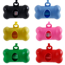 AAOMASSR Pet Dog Waste Bag Dispenser Bone Shape Small Bag Holder matte bone dispenser poop bag capsule dog poop