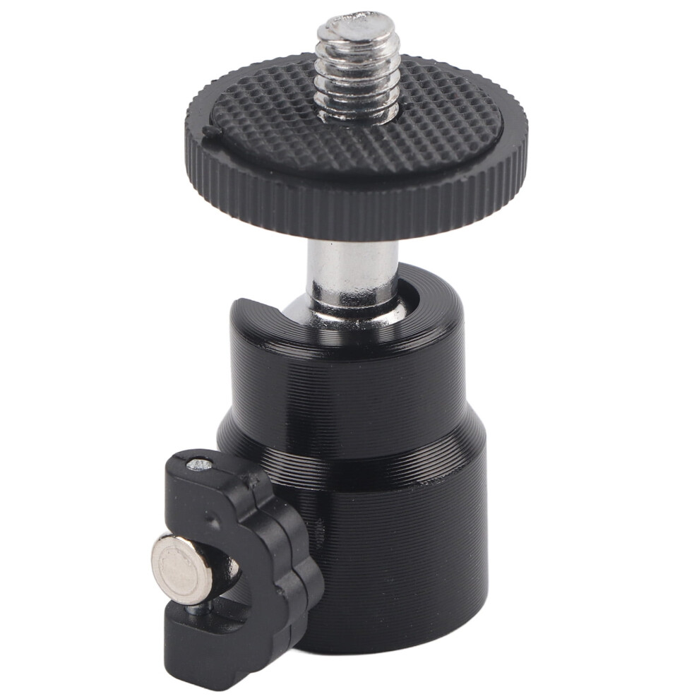 Viccilley Mini Camera Ballhead - 360Rotation Mini Ball Head Ballhead 1/4" Screw Mount Stand For Dslr Camera Camcorder(Black) Black 9191629433971