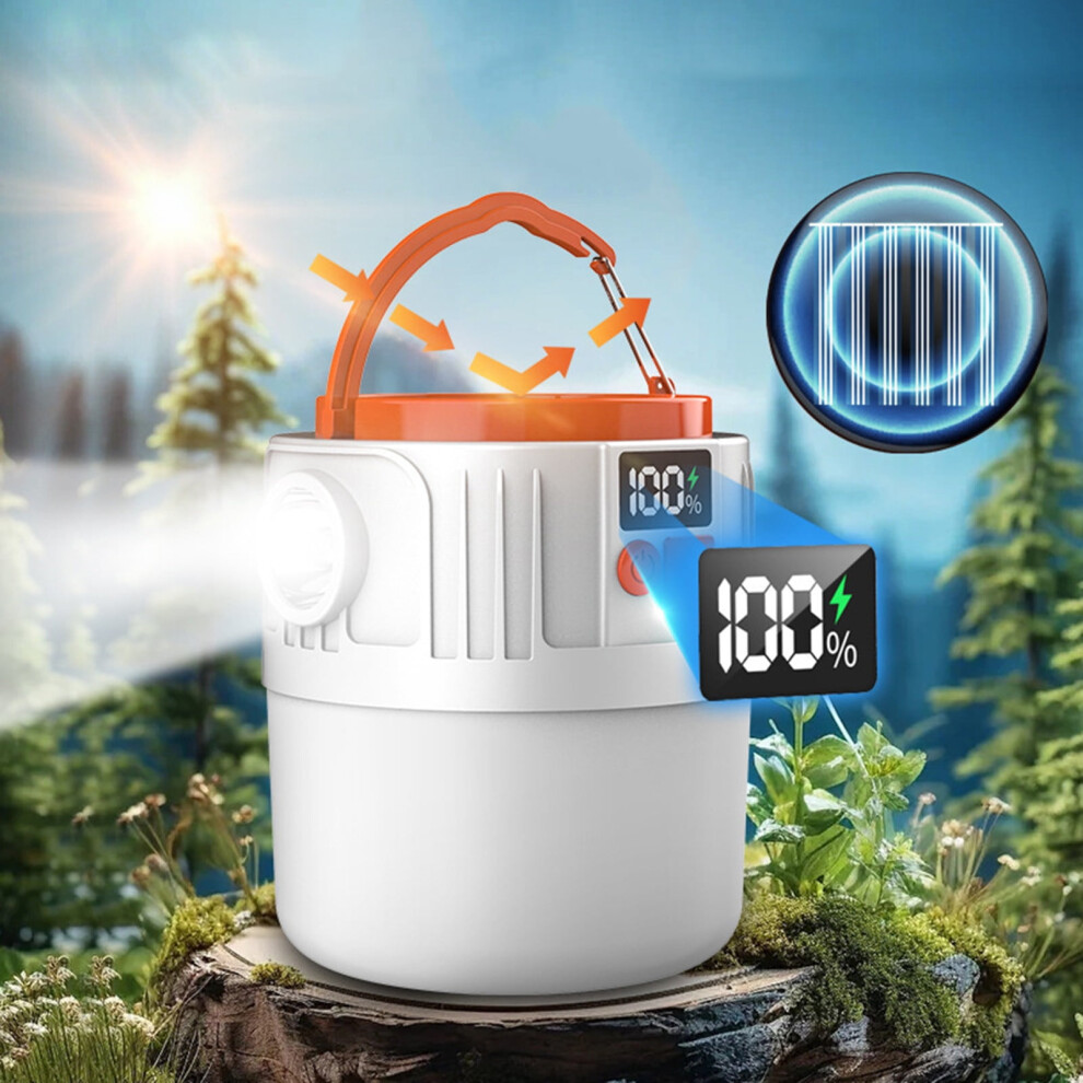 Gnobogi Solar Outdoor Camping Lights, Rechargeable, Ultra Long Life, Compatible with Tent, Yard, Garden, Horse Lights, Hanging Lights