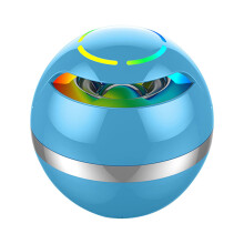 PAVEOS Mini Ball Bluetooth Speaker with Colorful Breathing Lamp, FM, Hands-Free Call, Portable Outdoor Indoor Use, Compatible with Blue