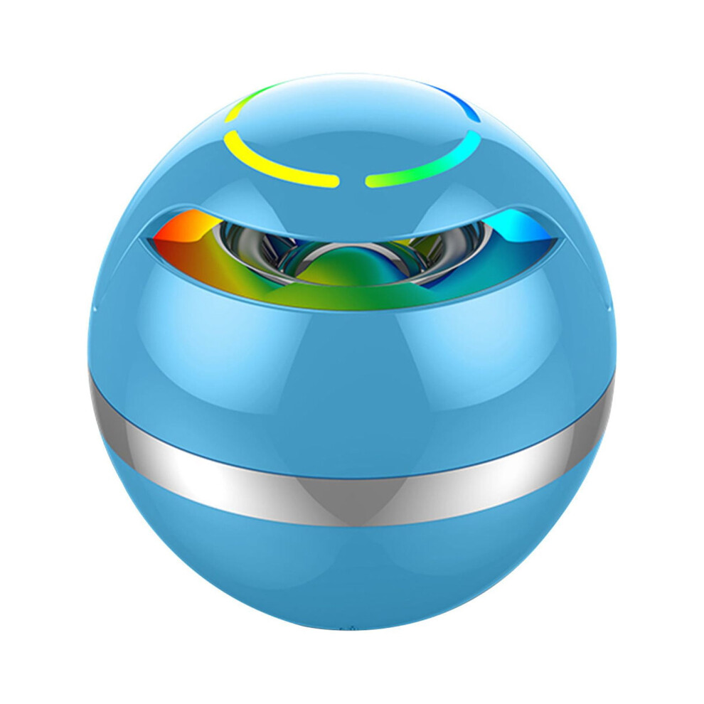 Paveos Mini Ball Tooth Speaker With Colorful Breathing Lamp, Fm, Hands-Free Call, Portable Outdoor Indoor Use, Compatible With Blue 9191629434183