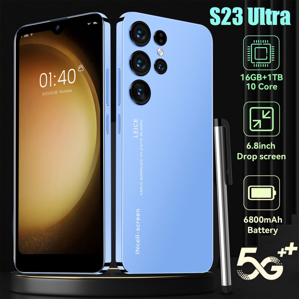 Fnyoxu S23 Ultra Smartphone 8+128Gb, 6.1" Hd+ Display, 6800Mah Battery, Zoom Camera, Android 13.0, Dual Sim, Built-In Pen, Unlocked 9191629435029