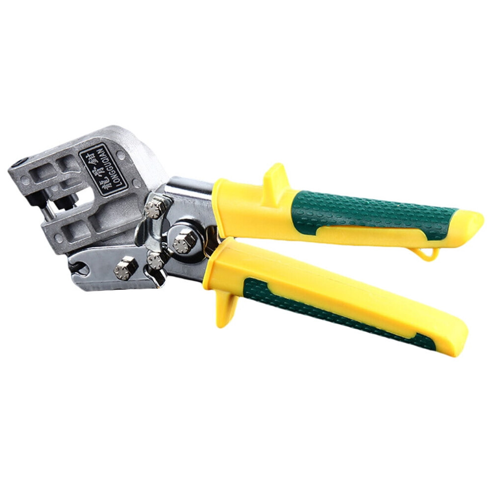 1Pc Steel Stud Crimper Single Hand Keel Forcep Ceiling Flat Mouth Plier (Yellow) 9191629434961