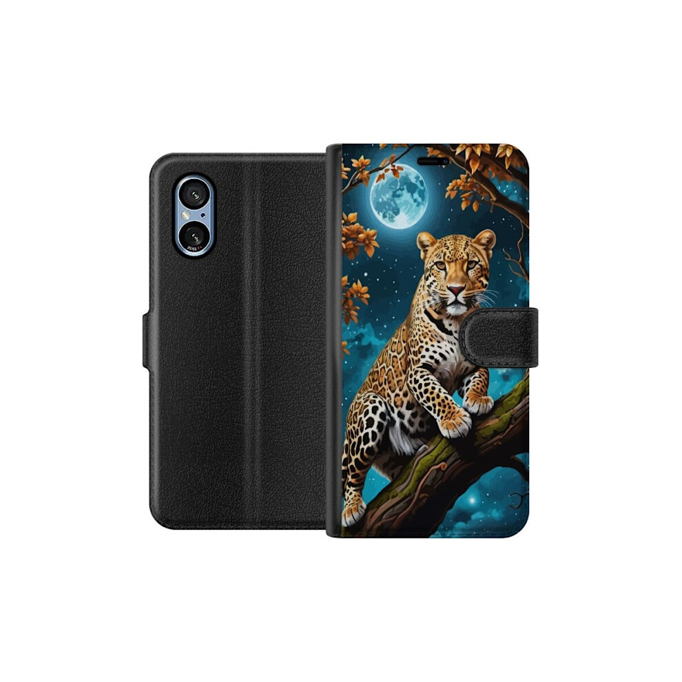 Compatible With Sony Xperia 10 Vi Wallet Case Leopard 9191629435463