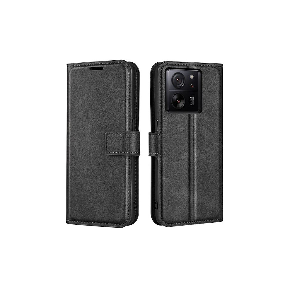 Skalo Compatible With Xiaomi 13T/13T Pro Premium Wallet Case - Black 9191629435272