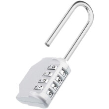 4 Digit Combination Padlock 2.2" Long Shackle - Re-settable Lock for School, Gym, Locker, Cabinet, Gate (Sliver)