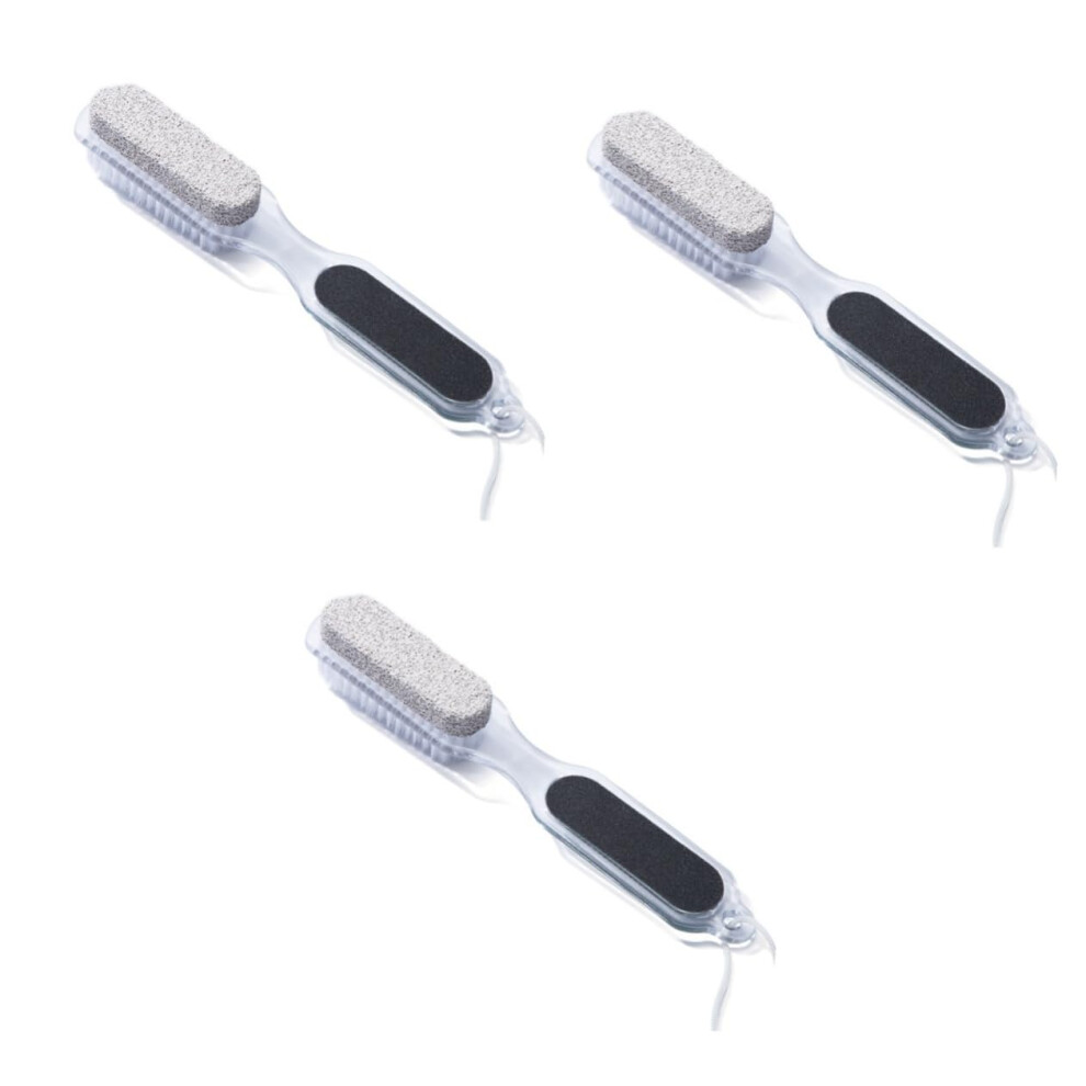 Foot Care Kit with Natural Pumice Stone Foot File, Nail Brush, 3pcs Professional Pedicure Tools Set