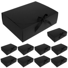Grusce10Pcs Gift Boxes with Taps & Ribbon, Large Capacity Paper Boxes, Decorative Wrap for Gifts, Bridesmaid Props Compatible with