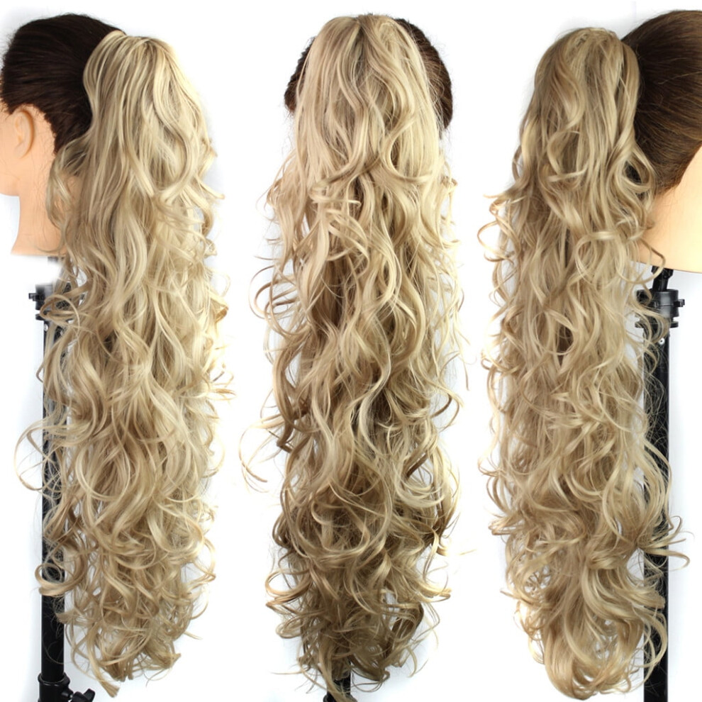 Unisex Blaxill Wigs Human Hair Deals Of The Day Clearance Long Clip-In Curly Claw Jaw Ponytail Clip In Hair Extensions Wavy Hairpiece