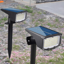 Harpi solcelledrevne udendørslamper vandtætte LED-landskabsspotlights, trådløse solcelledrevne havelamper, solcellelamper til udendørs brug
