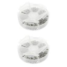 2 Schachteln Spaltring-Halsketten DIY-Armband-Binderinge Verbinder Klein für Schmuck Metall Offen