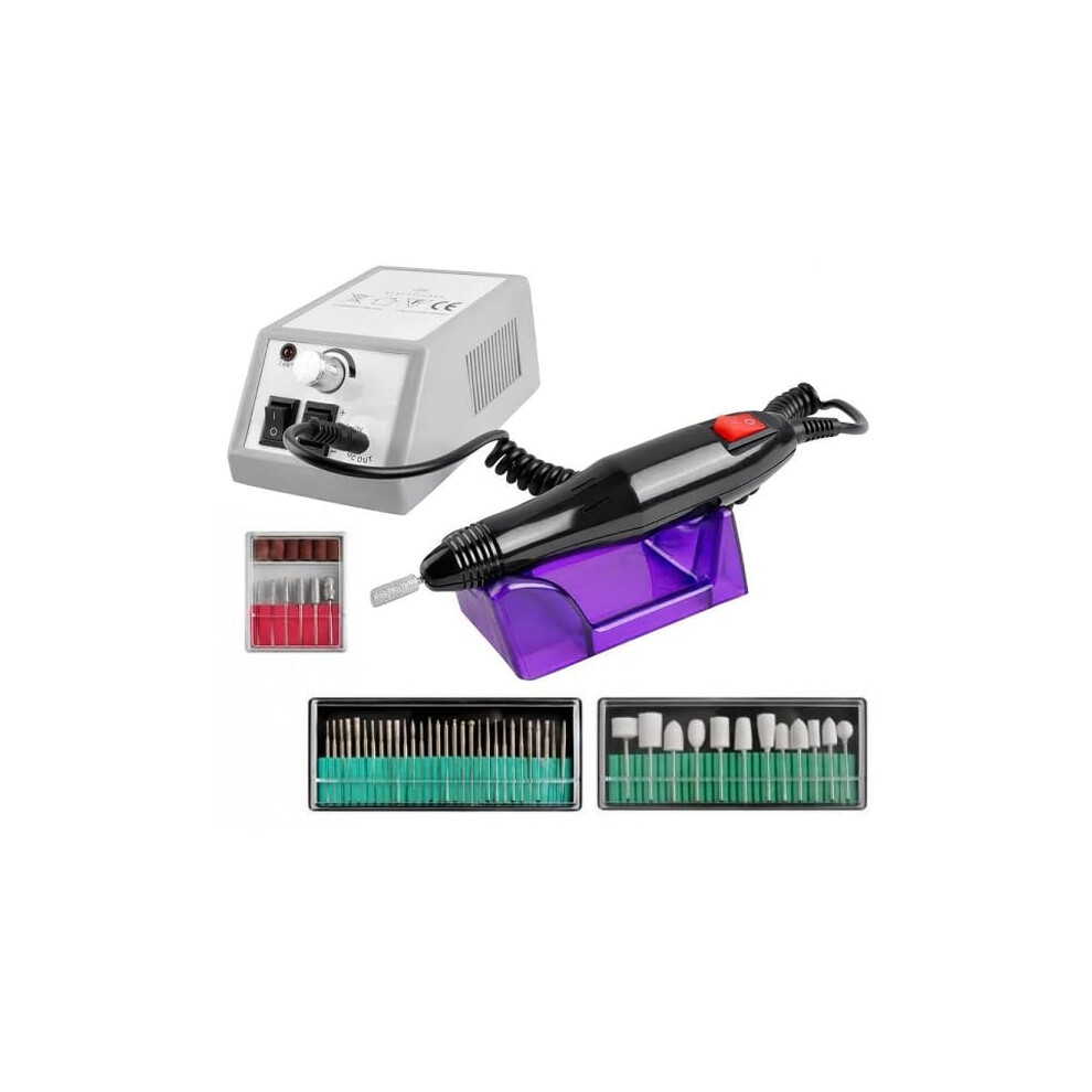 Gray Electric Nail File With 54 Accessories - Pedicure / Manicure