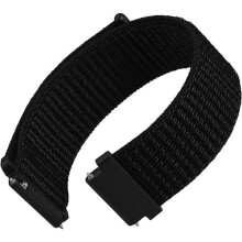 22 mm verstellbares Nylon-Uhrenarmband, Sport-Schlaufenarmband mit Schnellverschluss (Schwarz)