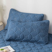 Set van 2 Loyerfyivos traagschuimkussens, verkoelend en verstelbaar voor zij-, rug- en buikslapers, met neksteun, 51 x 76 cm, blauw