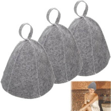 Premium 3-pack saunamutsen, absorberende zwemmutsen voor stoomsauna en douche [JUN] 3 stuks