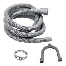ckepdyeh Set di prolunga per tubo di scarico universale per lavatrice, 3,9 m, include staffa, connettore per tubo e fascette stringitubo.