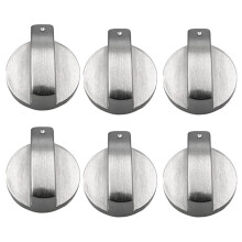 6 stk. komfurknapper, 6 mm gaskomfurknapper, komfurudskiftningsmetalknapper, tilbehør til køkken, gasovnknapper