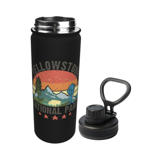 Εθνικό Πάρκο Yellowstone Μονωμένο Μπουκάλι Νερού 18OZ από Ανοξείδωτο Ατσάλι Αθλητικό 1