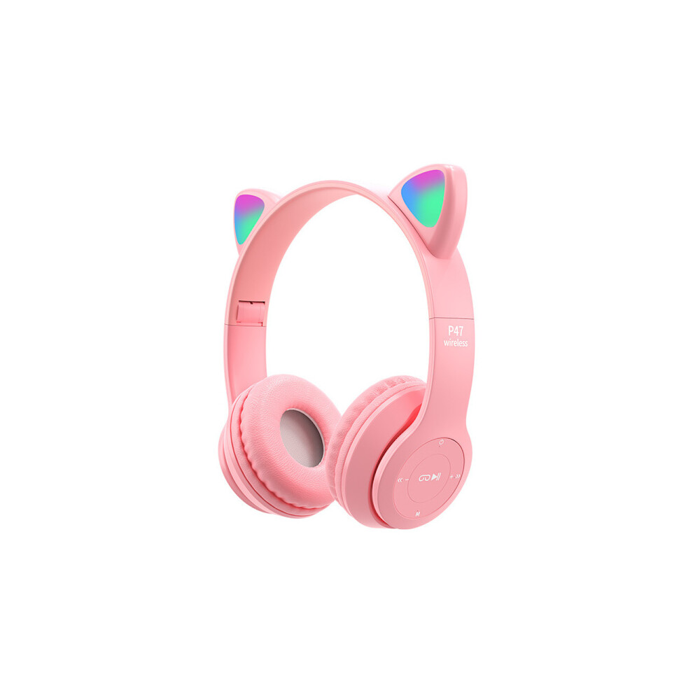 Kids Headphones With Led Kitten Ears (Safe Volume Limit 85 Db) Pink 9191629507900