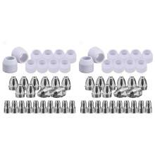60-delige P80 plasmasnijset, inclusief plasmamondstuk, elektrode en P-80 plasmasnijbrander (1,5 mm).