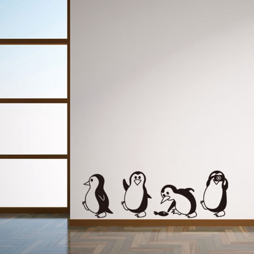 WinysinBaby DIY Decal Διακοσμητικό Τοίχου Πιγκουίνος Αυτοκόλλητα για Παιδικό Δωμάτιο, 2