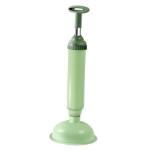 Heavy Duty Toilet Plunger with Long Wooden Handle for Efficient Clog Removal in Kitchen and Bathroom