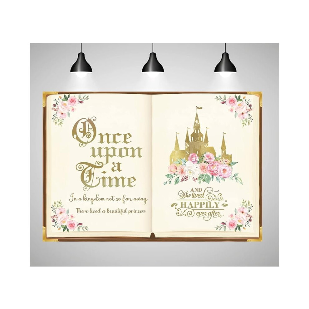 Custom Fairy Tale Backdrop 7X5ft, Flowers, Ancient Castle, Princess Theme, Compatible With Once Upon A Time Decor For Birthday, Wedding, Royal Pink 9191629542949