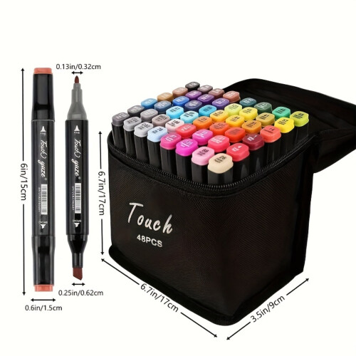 Σετ μαρκαδόρων με διπλή μύτη XTMPMY48Vibrant Colors για βιβλία ζωγραφικής και ημερολόγιο 2