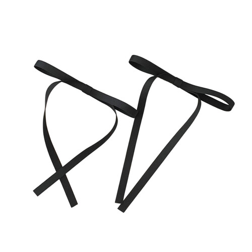Κορδέλες μαλλιών με φιόγκο rygai2Pcs, μαλακό ύφασμα, μονόχρωμο, μακριά ουρά, που δεν 1