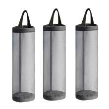3 stk. plastikposeholder, vaskbar vægmonteret indkøbsposeholder poseopbevaringsdispenser, gennemsigtig genbrugsplastikposeorganisator