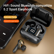 SUSUchens draadloze in-ear oordopjes met 4 luidsprekers en automatische koppeling, inclusief oplaadcase, HiFi-geluid, Bluetooth 5.2, compatibel met