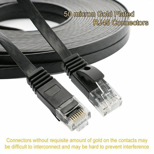 RJ45CAT6 6FT10FT30FT50FT100FT200FT Καλώδιο δικτύου Ethernet, επίπεδο, LOT US 1