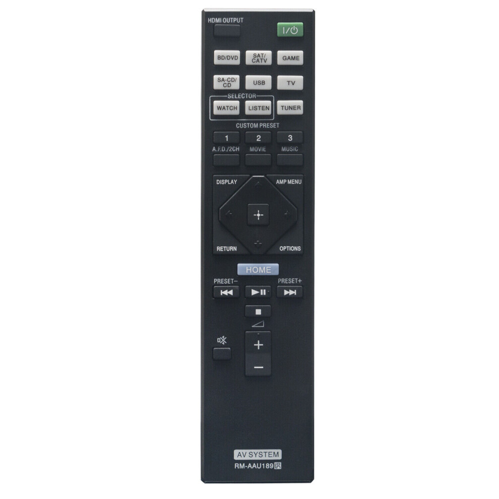 New Replacement Rm-Aau189 For Av System Remote Control Str-Dn850 Strdn1050 9191629546404