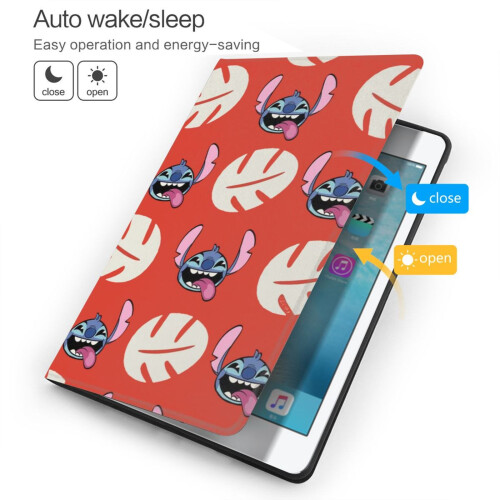 Χαριτωμένη θήκη βιβλίου με βελονιά για iPad 9ης/8ης/7ης γενιάς - Αστεία θήκη με βάση 2