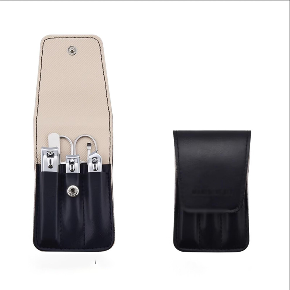 Nail Clipper Set Stainless Steel Manicure Pedicure Kit with Precise Curved Blades Black A