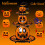 Αστεία βάση για cupcakes για το Halloween με κολοκύθα, βάση για κέικ σε στρώσεις, 3 επίπεδα, 6