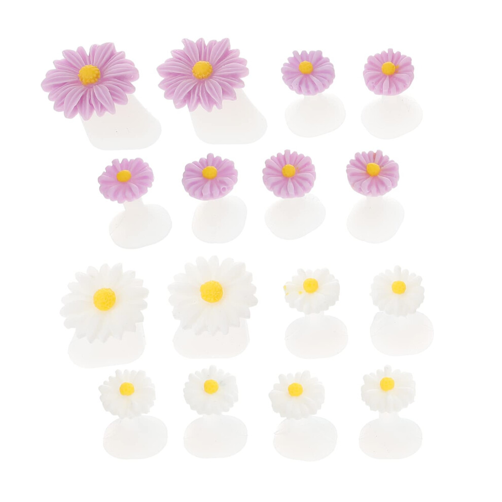Toe Separators Silicone Gel Spacers for Bunion Relief Pedicure Smudge Nail Painting Daisy Design