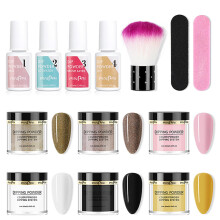 13 PCS Dip Powder Nail Kit for Beginners, 6 Colors, Quick Dry No UV, LongLasting Manicure